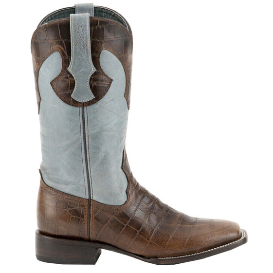 Ferrini Mustang Square Toe Cowboy Mens Blue, Brown Casual Boots 40793-10