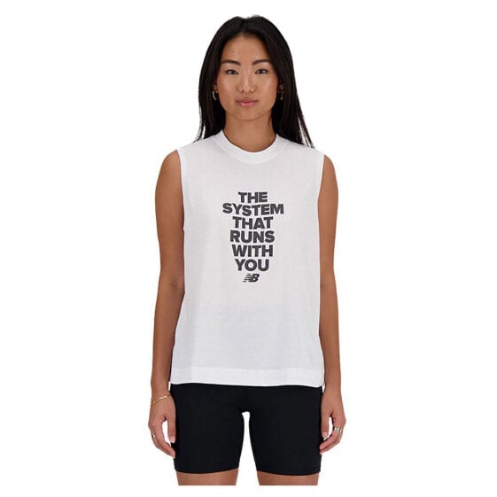 NEW BALANCE Shifted Heather Tech Graphic sleeveless T-shirt