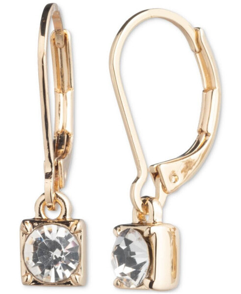 Gold-Tone Crystal Drop Earrings