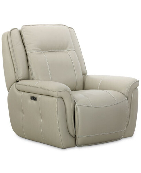 Lenardo 42" Leather Power Recliner, Created for Macy's