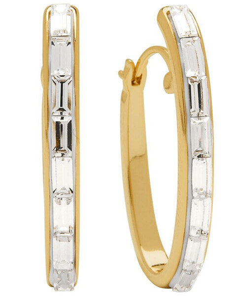Серьги And Now This Crystal Oval Hoop