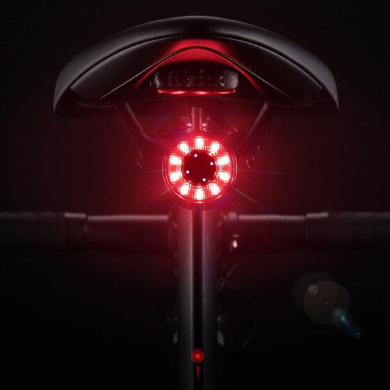 Lampka rowerowa tylna LED z micro USB czerwone światło 5 trybów czarna