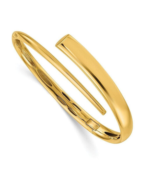 18k Yellow Gold Hinged Cuff Bangle Bracelet