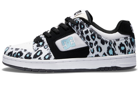 DC Shoes MANTECA 4 雪豹纹 防滑耐磨 低帮 板鞋 女款 白黑 / Кроссовки DC Shoes MANTECA 4 ADJS100161-CHE