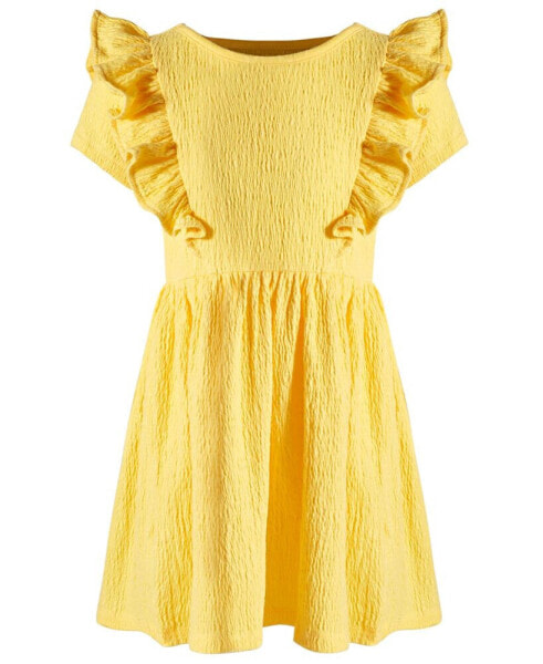 Little Girls Textured Ruffled Dress, Created for Macy's