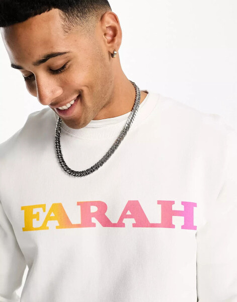 Farah sweat in white