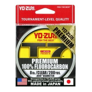 Yo-Zuri T-7 Premium Fluorocarbon Line (6lb-25lb, 200yd, Clear)