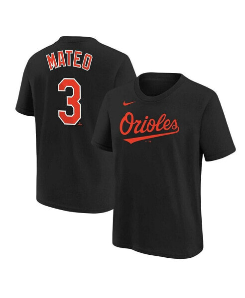 Футболка для малышей Nike Jorge Mateo Baltimore Orioles черная с именем и номером