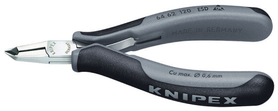 KNIPEX 64 62 120 ESD - End-cutting pliers - Steel - Plastic - Black - Grey - 120 mm - 70 g