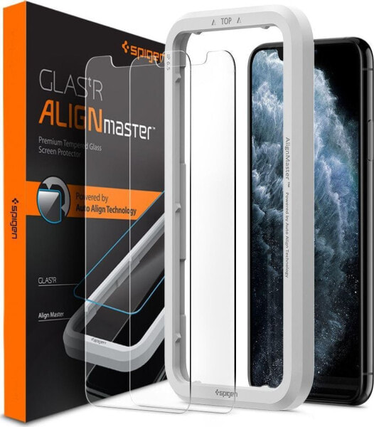 Защитное стекло Spigen Alm Glas.Tr Slim 2-Pack для Iphone 11