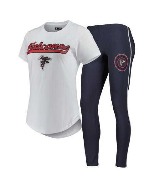Пижама Concepts Sport женская белая, угольная Atlanta Falcons Sonata T-shirt and Leggings Sleep Set