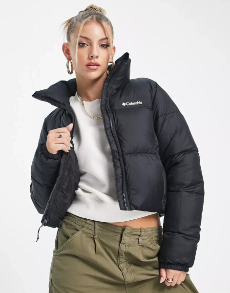 Columbia – Puffect – Jacke mit kurzem Schnitt in Schwarz, exklusiv bei ASOS