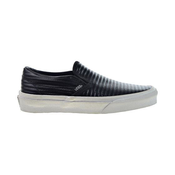 Vans Classic Slip-On "Moto Leather" Men's Shoes Black VN0A38F7OGG