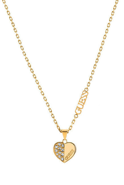Lovely Guess Romantic Gold Plated Necklace JUBN03035JWYGT/U