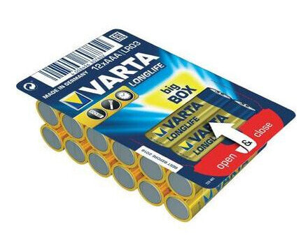Одноразовая батарейка Varta BV-LL 12 AAA - щелочная - 1.5 В - 12 шт - Синий - Жёлтый