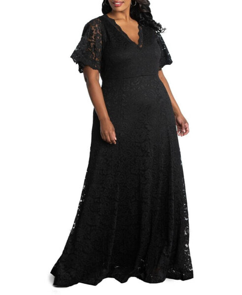 Women's Plus Size Symphony Lace Evening Gown