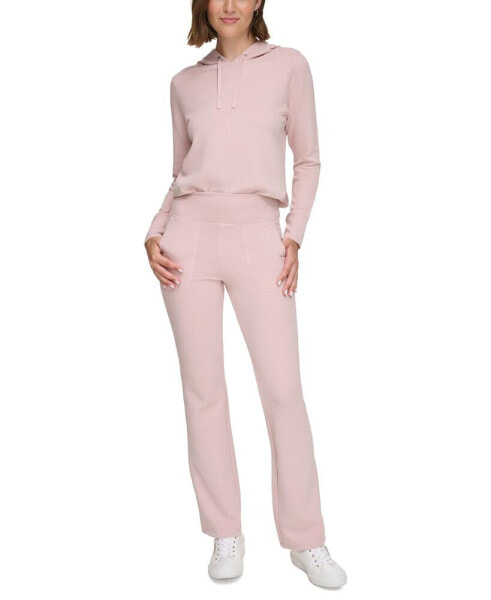 Women's Textured Flare-Leg Pants