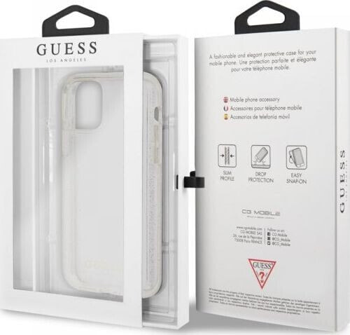 Guess Guess GUHCN65PCGLSI iPhone 11 Pro Max srebrny/silver hard case Glitter