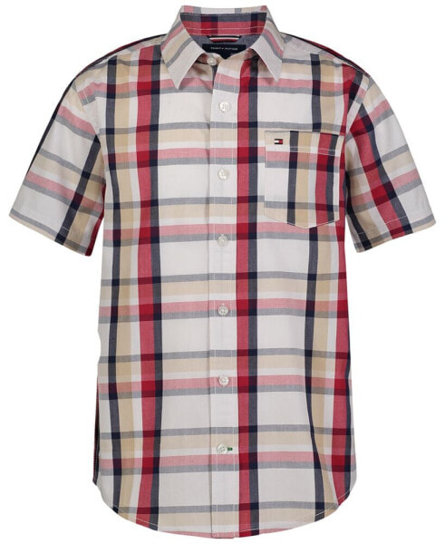 Little Boys Global Plaid Button-Down Shirt