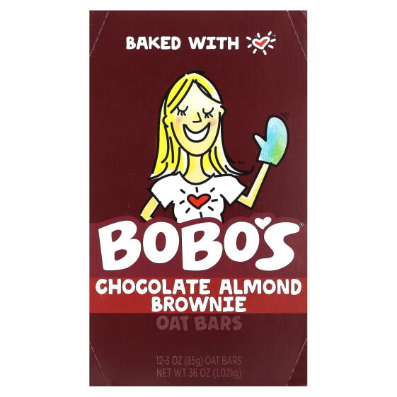 Bobo's Oat Bars, Овсяные батончики с шоколадом и миндалем, 12 батончиков, по 85 г (3 унции)