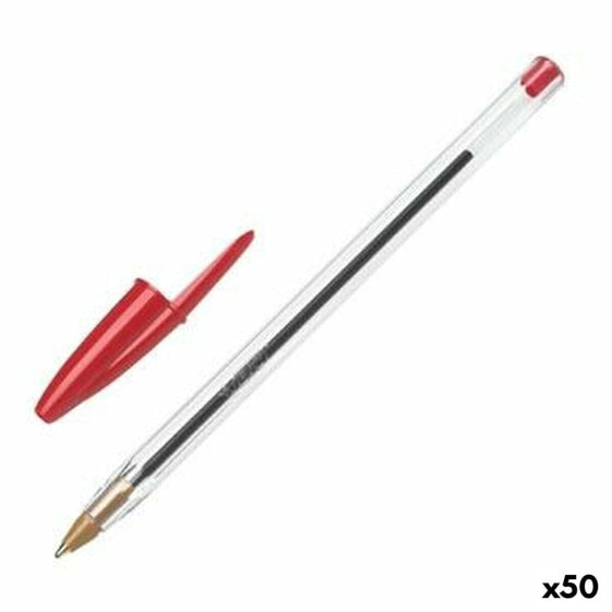 Ручка Bic Cristal оригинал Красный 0,32 mm (50 штук)