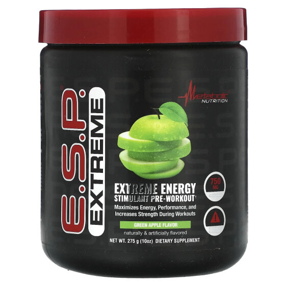 E.S.P. Extreme Energy Stimulant Pre-Workout, Green Apple, 10 oz (275 g)