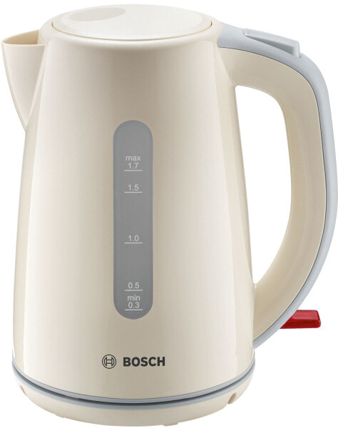 Электрический чайник Bosch TWK7507 - 1.7 L - 2200 W - Кремовый - Пластик - Индикатор уровня воды - Защита от перегрева