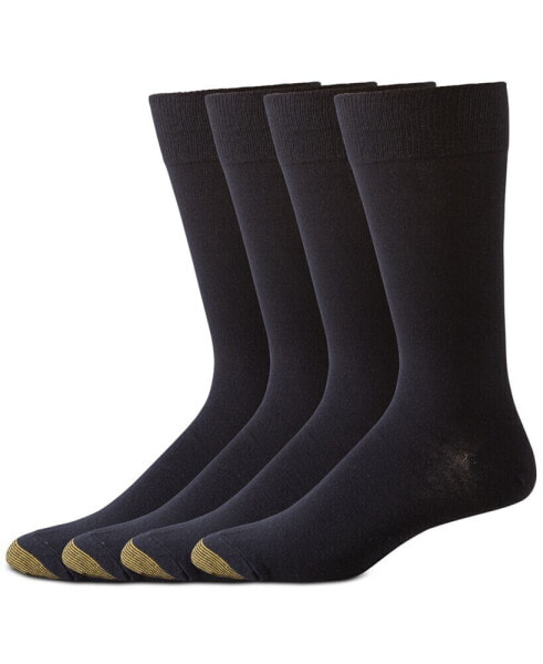 Носки мужские Gold Toe 4-Pack Dress Flat Knit Crew, созданные для Macy's