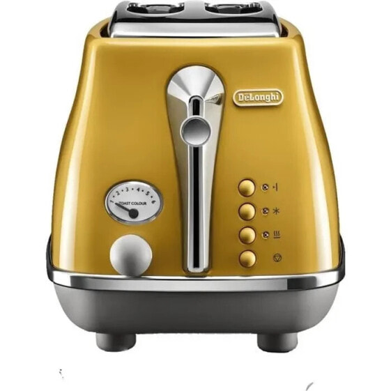 DELONGHI ICONA CAPITALS Toaster 2 Scheiben 900 W Toaster mit 3 Funktionen Gebckwrmer inklusive Gelb