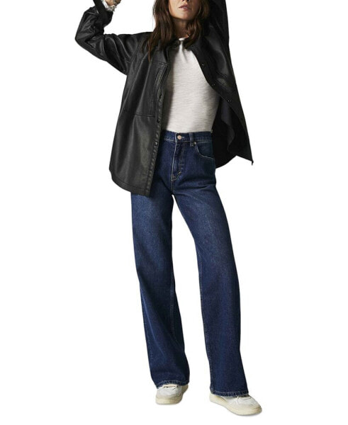 Women's Tinsley Cotton Baggy High-Rise Jeans