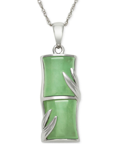 Macy's dyed Jade Pendant Necklace in Sterling Silver