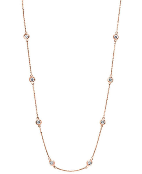 EFFY® Diamond Bezel 20" Statement Necklace (1 ct. t.w.) in 14k White, Yellow or Rose Gold