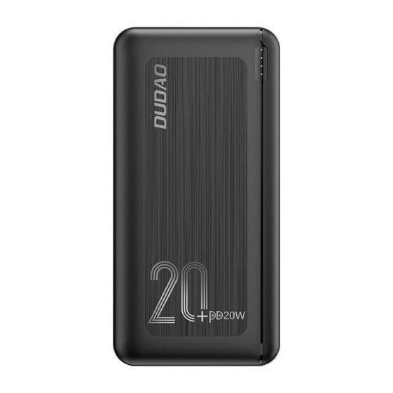 Внешний аккумулятор DUDAO 20000mAh Power Delivery 20W Quick Charge 3.0 2x USB USB-C (черный)
