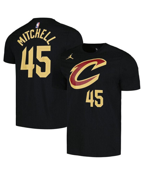 Men's Donovan Mitchell Black Cleveland Cavaliers 2022/23 Statement Edition Name and Number T-shirt