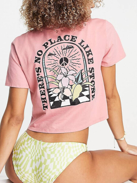 Volcom pocket dial t-shirt in desert pink