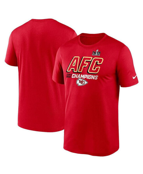 Men's Red Kansas City Chiefs 2023 AFC Champions Iconic T-shirt