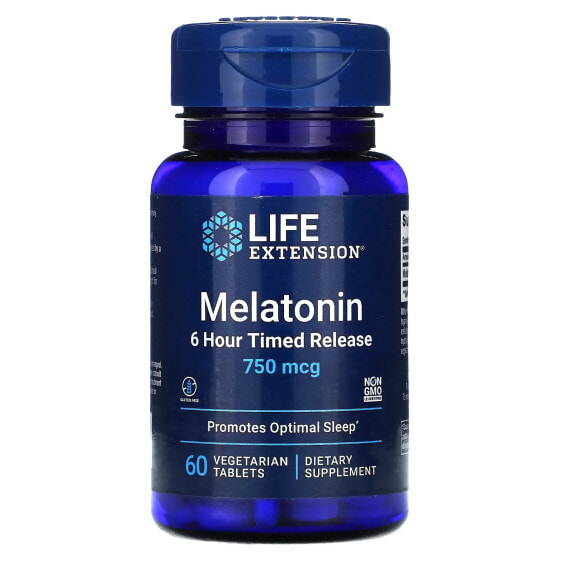 Витамины для здорового сна Life Extension Мелатонин, 300 мкг, 100 вегетарианских таблеток