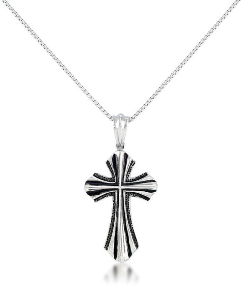 Men's Cross 24" Pendant Necklace in Stainless Steel