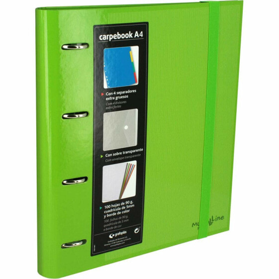Папка-регистратор Grafoplas Carpebook Зеленая 32 x 28 x 4 см