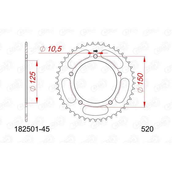 AFAM 182501 Rear Sprocket