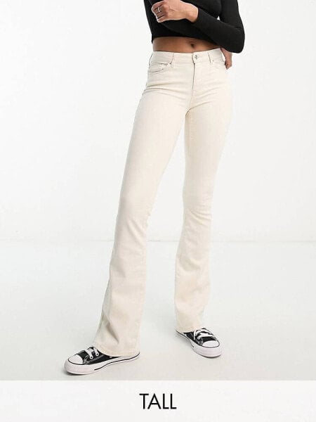 Only Tall Blush flared jeans in ecru