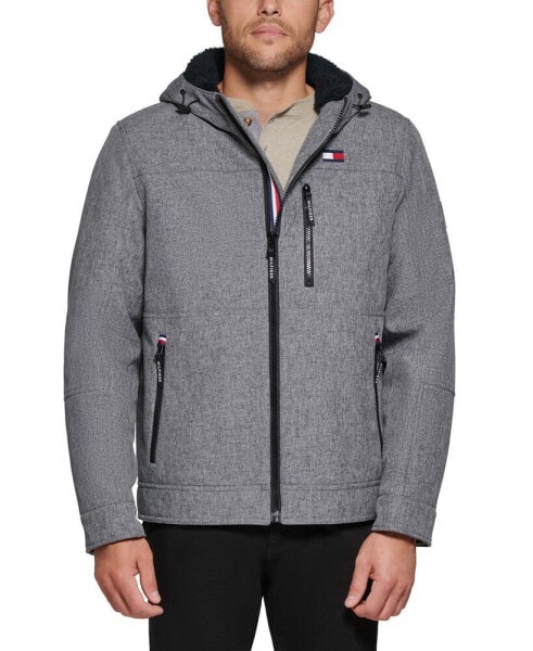 Куртка с капюшоном Tommy Hilfiger мужская с мягкой подкладкой Sherpa-лайнд