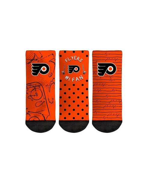 Toddler Boys and Girls Rock Em Socks Philadelphia Flyers #1 Fan 3-Pack Crew Socks Set