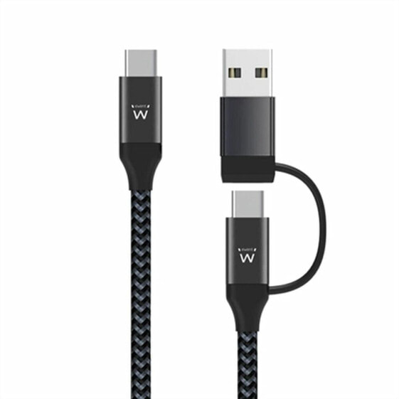Зарядный USB-кабель Ewent EW9918 Чёрный 1 m