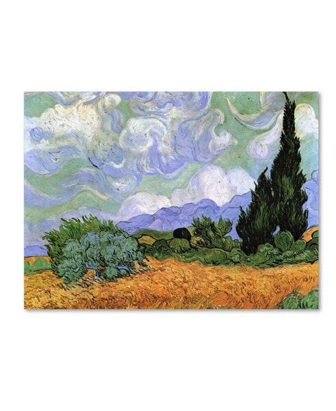 Vincent van Gogh 'Wheatfield with Cypresses' Canvas Art - 24" x 18"