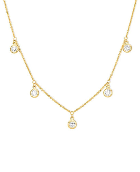 Macy's diamond Dangle Statement Necklace (5/8 ct. t.w.) in 14k White or Yellow Gold , 17" + 1" extender