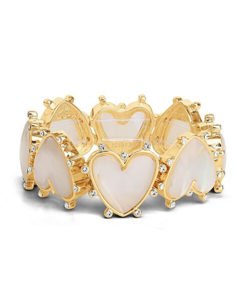 Браслет Jessica Simpson Heart Rhinestone Gold-Tone.