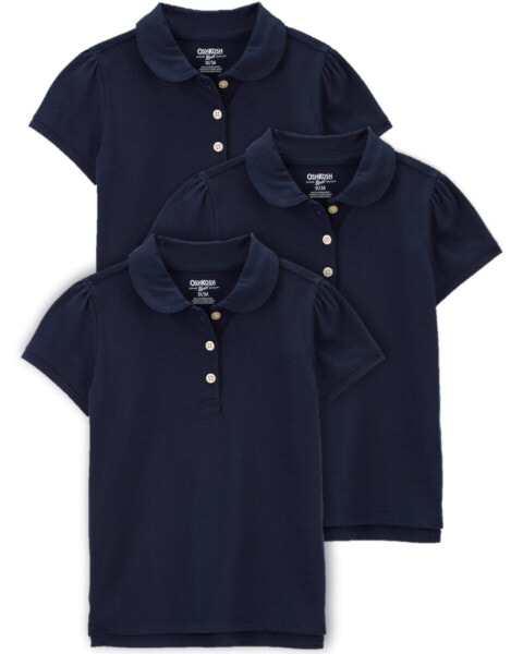 Toddler 3-Pack Jersey Uniform Polos 3T