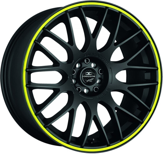 Колесный диск литой Barracuda Karizzma mattblack PureSports / Color Trim gelb - DS15 8.5x19 ET23 - LK5/110 ML72.6