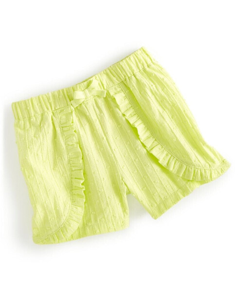 Baby Girls Swiss Dot Woven Cotton Ruffled Shorts, Created for Macy's